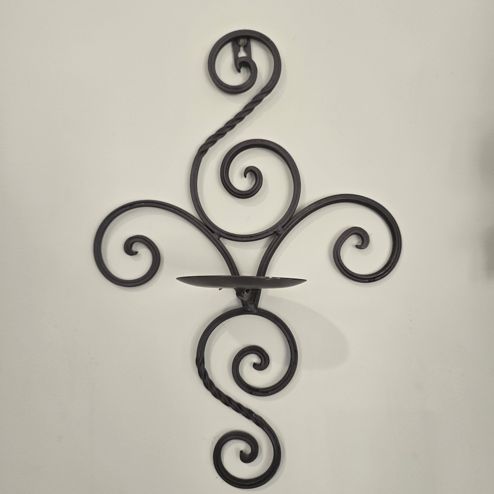Elegant Brown Metal Wall Sconce (2)